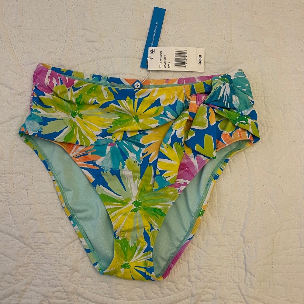 NWT Bleu Rod Beattie mid-rise Swim Bottoms “Spring It On" -women’s size 4